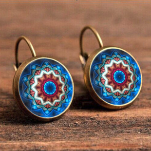 1 Ethnic Big Round Hoop Earring