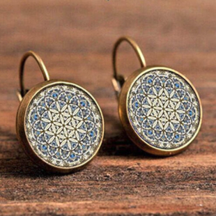 2 Ethnic Big Round Hoop Earring