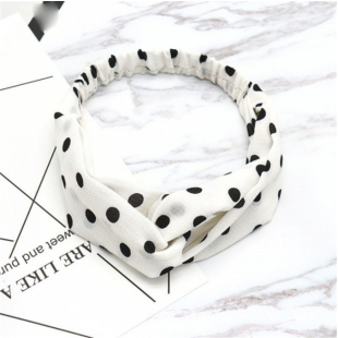 15 Fabric Cross Bow Chiffon Headband
