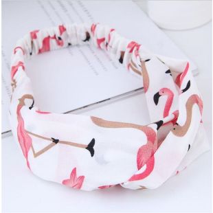 13 Fabric Cross Bow Chiffon Headband