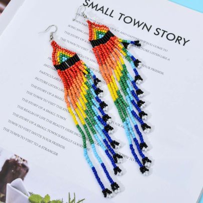Beaded Tassel Earrings