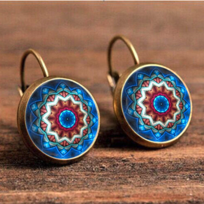 1 Ethnic Big Round Hoop Earring