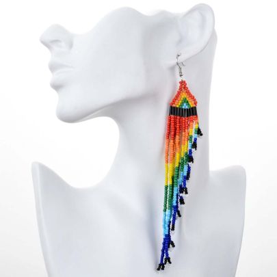 Beaded Tassel Earrings