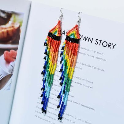Beaded Tassel Earrings