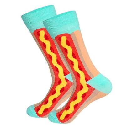 Hotdog Funny Men Graphic Socks