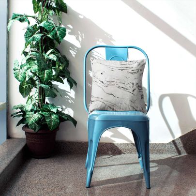 Under White Marble Cushion Cover