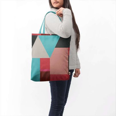 Abstract Geometrical Basic Tote Bag