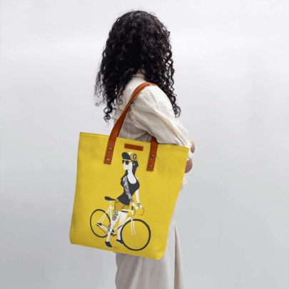 Bike Girl Classic Tote Bag