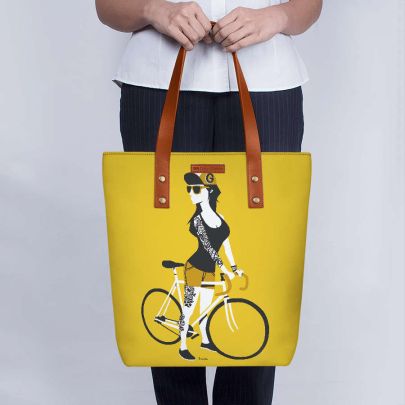 Bike Girl Classic Tote Bag