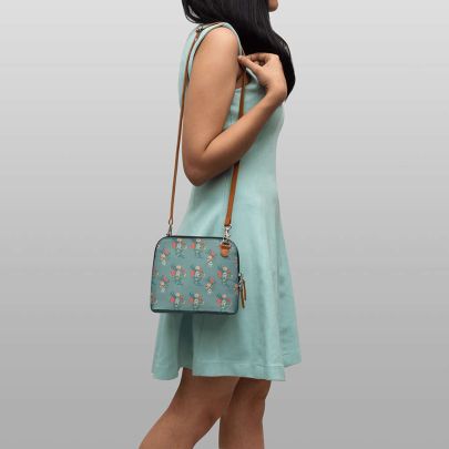 Botanical Pattern 1 - Trapeze Crossbody Bag