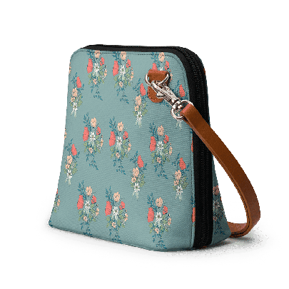 Botanical Pattern 1 - Trapeze Crossbody Bag