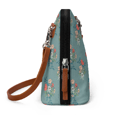 Botanical Pattern 1 - Trapeze Crossbody Bag