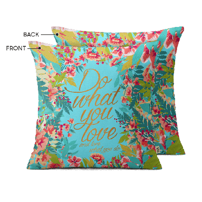 Do What You Love Blue Cushion Cover