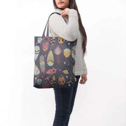 Feathers 9 Basic Tote Bag