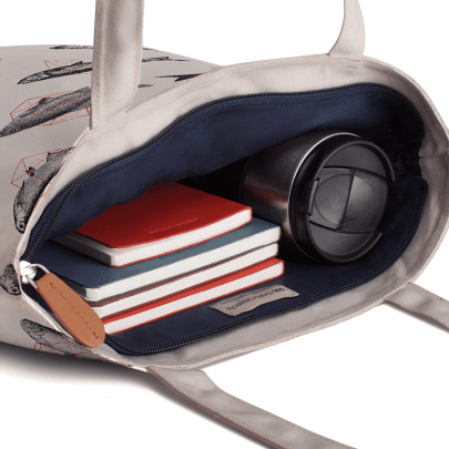 Fishes In Geometrics Basic Tote Bag