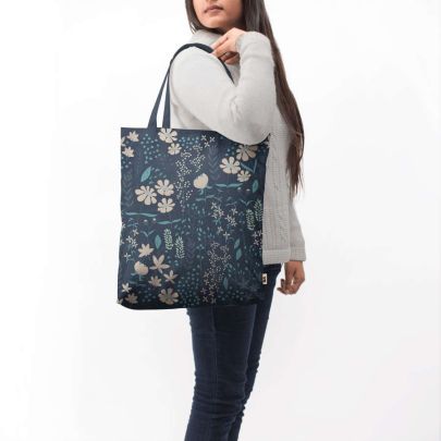 Floral Pattern 4 Basic Tote Bag