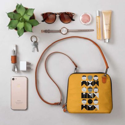 French Mustard Fashion - Trapeze Crossbody Bag