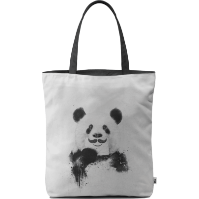Funny Panda Basic Tote Bag
