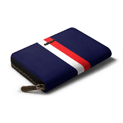 Go Faster Stripe Zipper Slim Card & Coin Wallet
