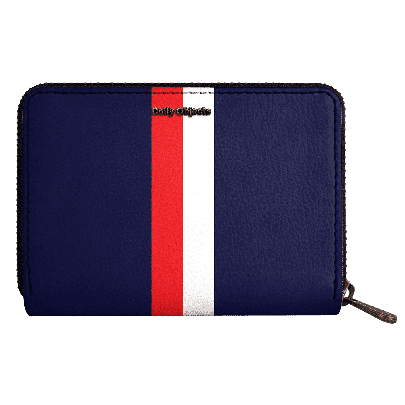 Go Faster Stripe Zipper Slim Card & Coin Wallet