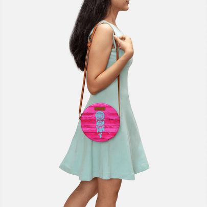 Pink Fuchsia Wood - Orbis Crossbody Bag
