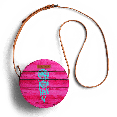 Pink Fuchsia Wood - Orbis Crossbody Bag