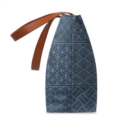 Indigo Sashiko Six Fatty Tote Bag