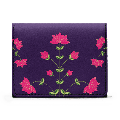 Violet Symmetry - Flip Top Card Wallet