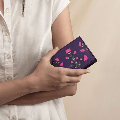 Violet Symmetry - Flip Top Card Wallet