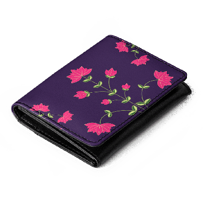 Violet Symmetry - Flip Top Card Wallet
