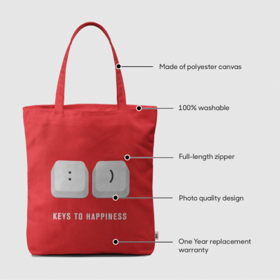 Keys To Happiness Basic Tote Bag