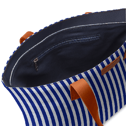 Nautical Pinstripes Fatty Tote Bag
