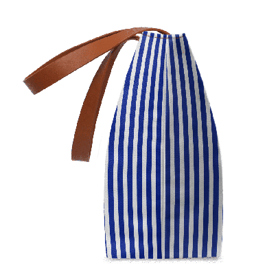 Nautical Pinstripes Fatty Tote Bag