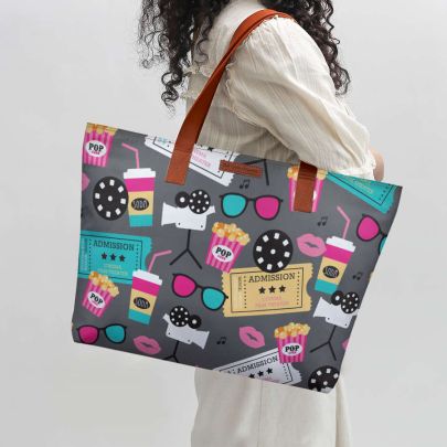 Retro Movies Fatty Tote Bag