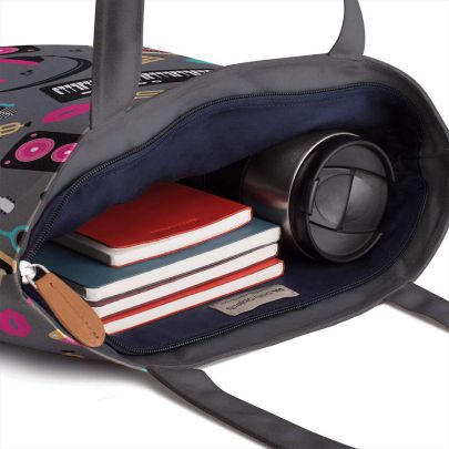 Retro Music Basic Tote Bag
