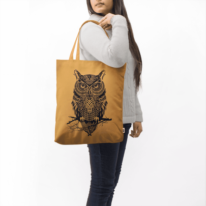 Warrior Owl Basic Tote Bag