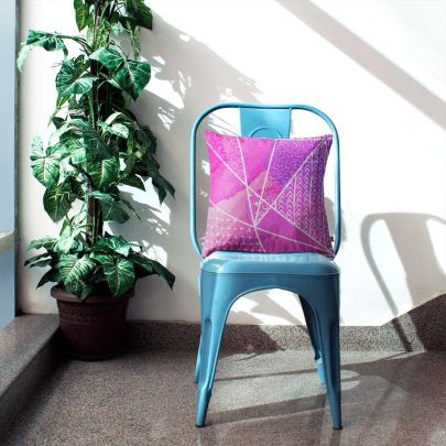 Watercolour Pattern Stripes Pink Cushion Cover
