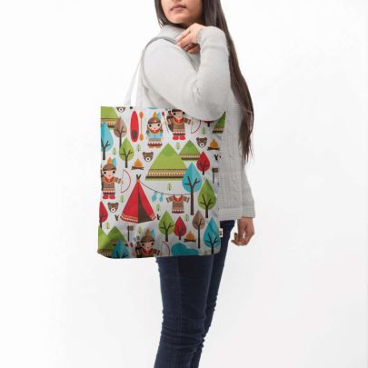 Woodland Creatures Basic Tote Bag