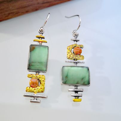 3 Indian Tribal Natural Dangle Drop Earring