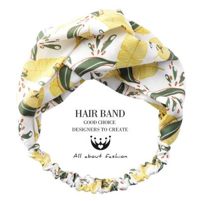 3 Fabric Cross Bow Chiffon Floral Headband