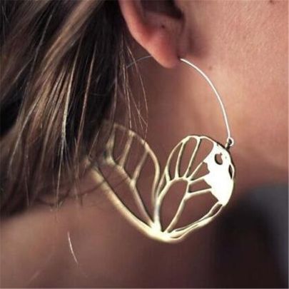 Silver Butterfly Earring