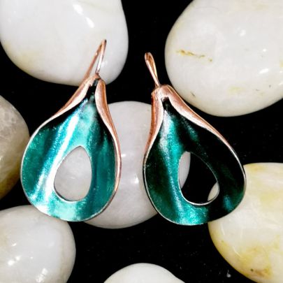 Coconut Palm Leaf Big Beach Earring