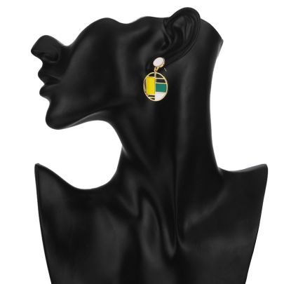 Round Hollow Combination Round Earring