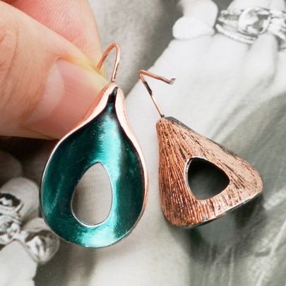 Coconut Palm Leaf Big Beach Earring