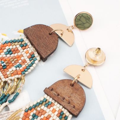 Bohemian Beaded Long Tassel Earring