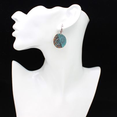 Vintage Charm Wavy Polka Earring