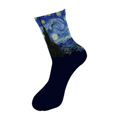 3 Van Gogh Oil Painting Printed Socks