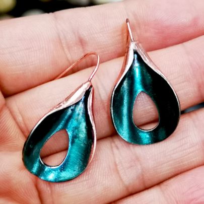 Coconut Palm Leaf Big Beach Earring