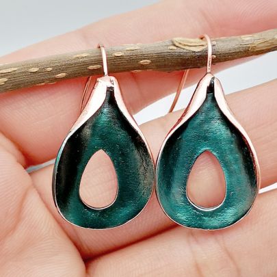 Coconut Palm Leaf Big Beach Earring