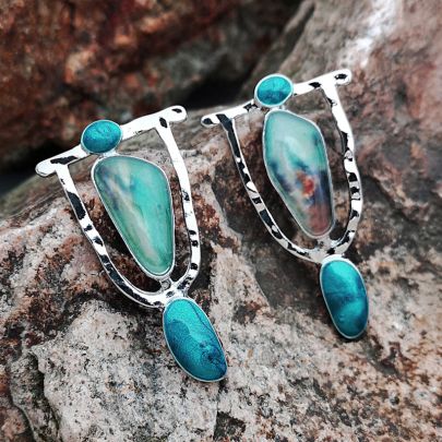 Indian Tribal Natural Dangle Drop Earring